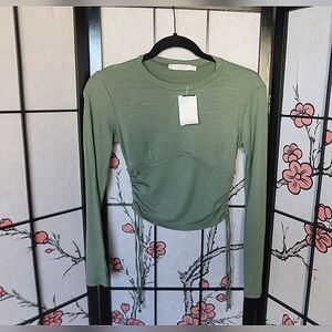 Lush Sage Green Crop Top Size Extra Small  NWT